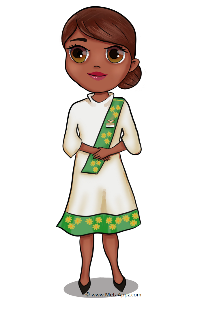 Young Ethiopian Airlines Head Flight Attendant