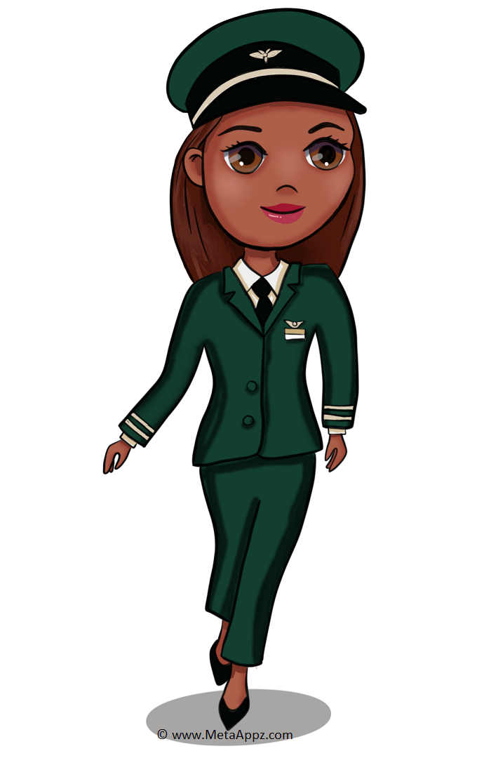 Young Ethiopian Airlines Female Pilot