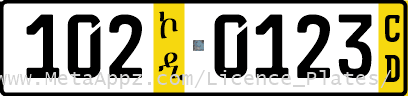 Diplomatic license plate of Benin in Ethiopia