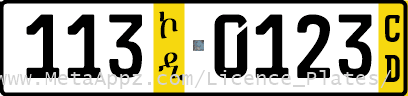 Diplomatic license plate of Comoros in Ethiopia
